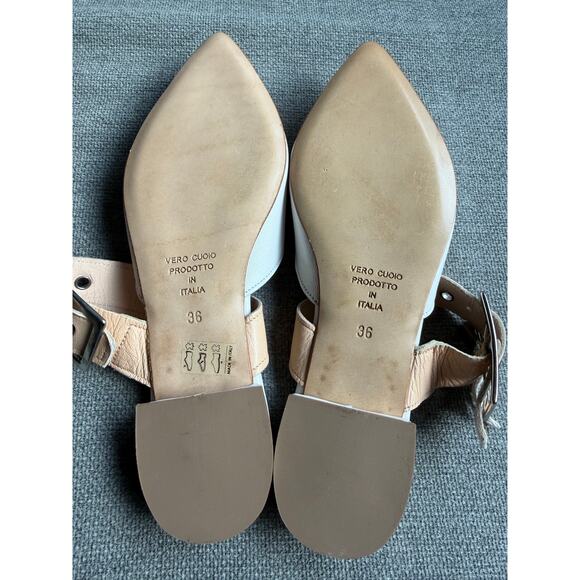 Roberto Della Croce Mules Clogs Flat Cream White Women's 36 US 5.5 - Picture 9 of 11